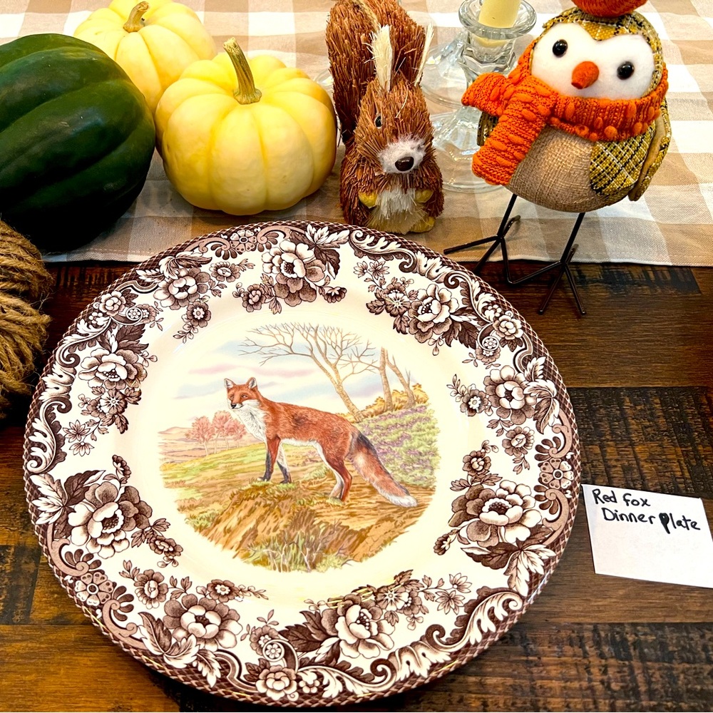 Spode Woodland Red Fox Dinner Plate- Never Used!